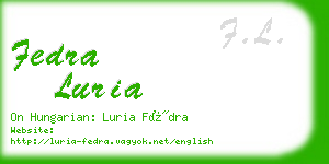 fedra luria business card